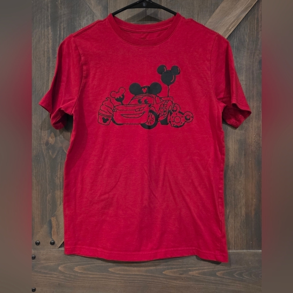 Lightning McQueen Disney Trip Tee Kids Wonder Nation Size XL 14/16